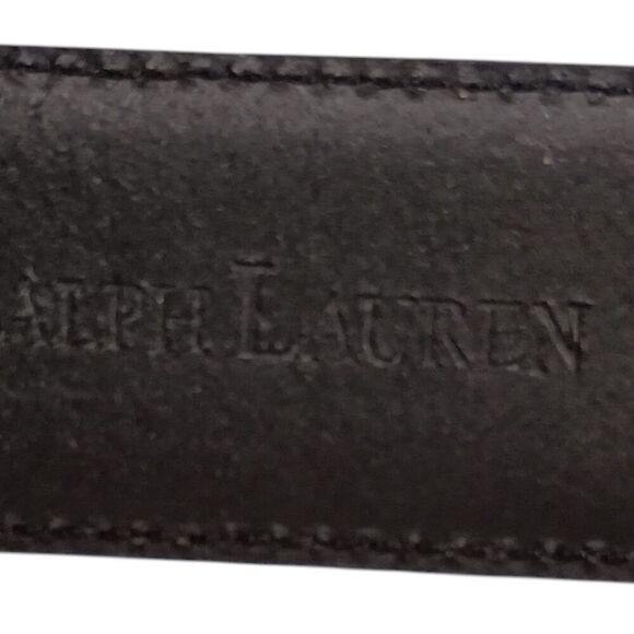 Polo Ralph Lauren Belt 36 Mens Black Leather - Picture 8 of 9